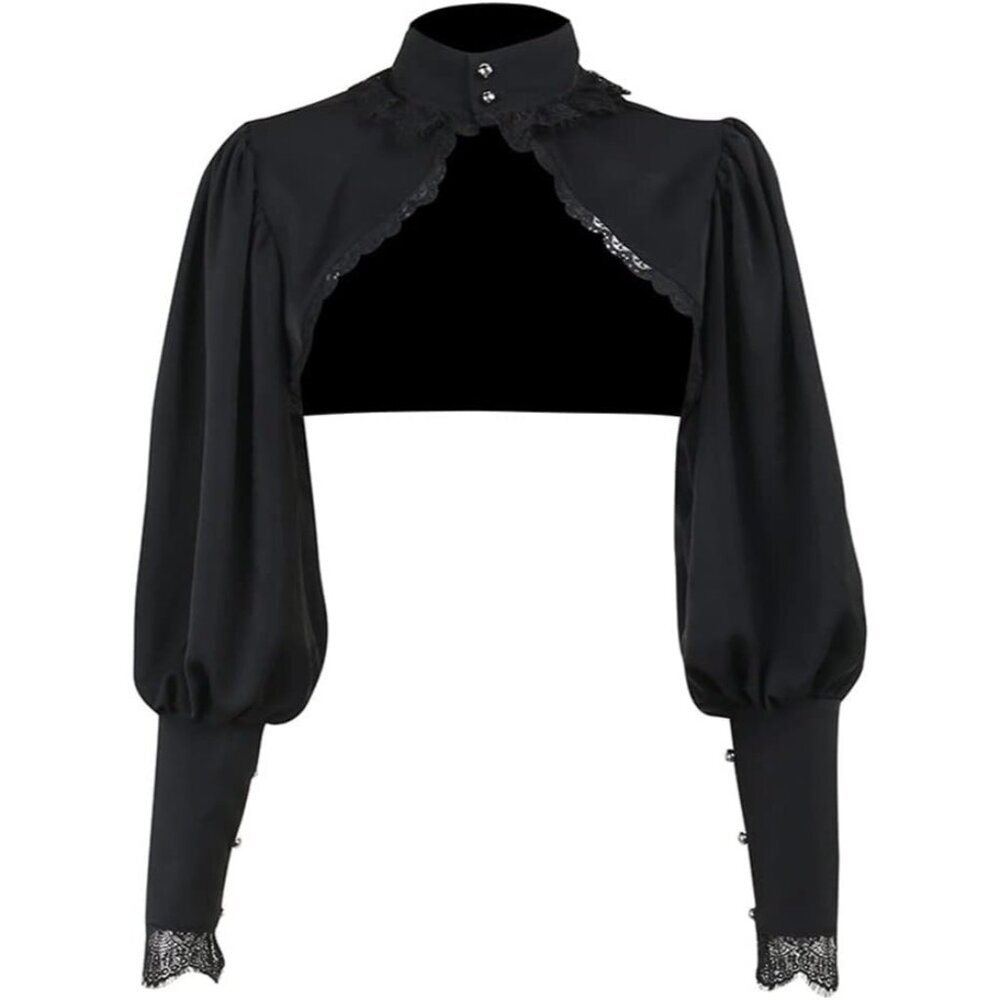 Women's Black 5 Evening Dresses Short Cardigan Top Trad Goth Shawls And Wraps